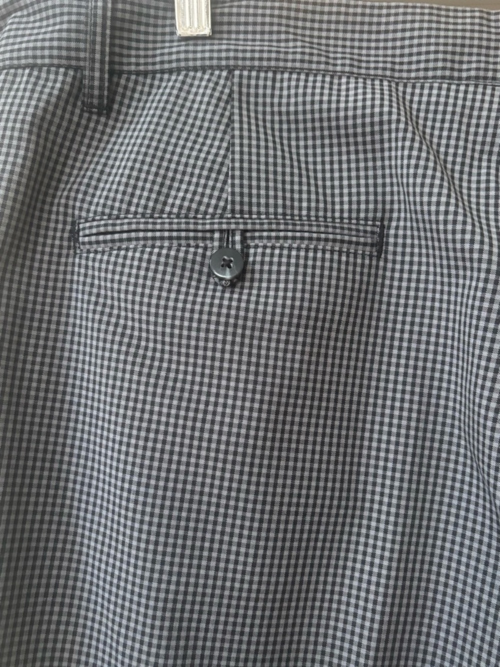 Adidas Golf Gray Micro Check Pants 38x32 Performance Stretch Dress Trouser - Picture 6 of 9